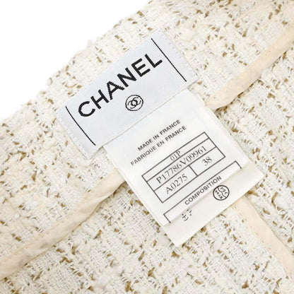 Chanel 2001 Setup Vest Skirt White #38