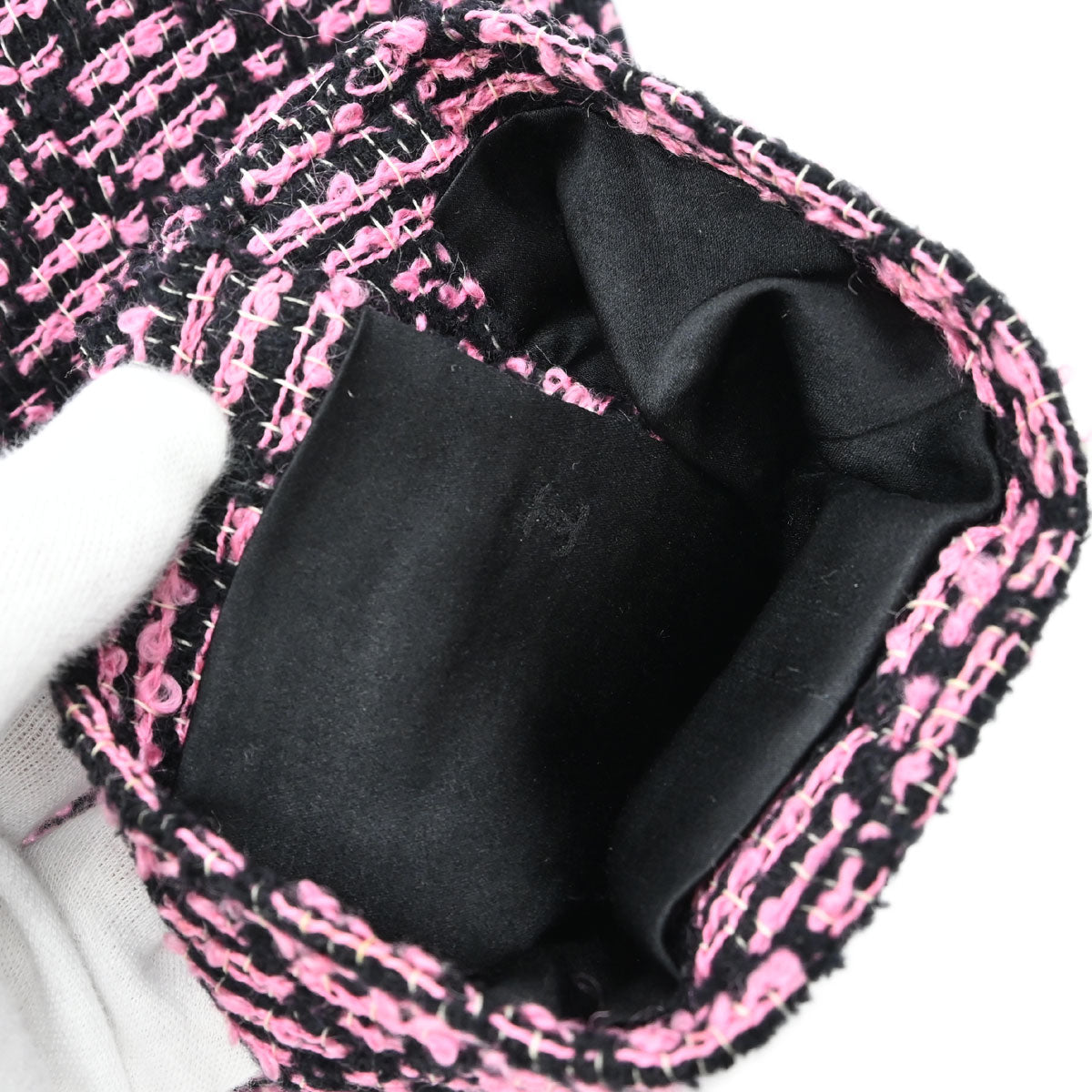 Chanel 1995 Collarless Tweed Jacket Pink Black #40
