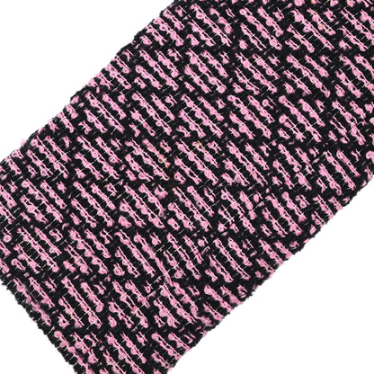 Chanel 1995 Collarless Tweed Jacket Pink Black #40