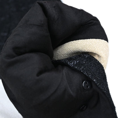 Chanel 2002 Double Breasted Tweed Jacket Black #44