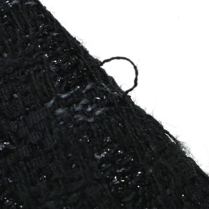 Chanel 2002 Double Breasted Tweed Jacket Black #44