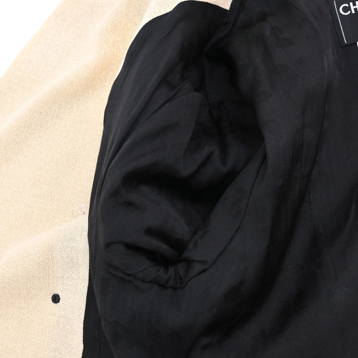 Chanel 2002 Double Breasted Tweed Jacket Black #44