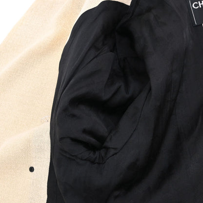 Chanel 2002 Double Breasted Tweed Jacket Black #44