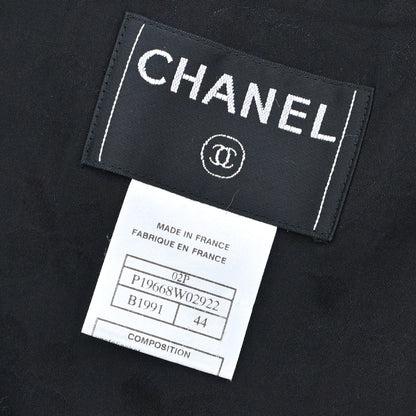 Chanel 2002 Double Breasted Tweed Jacket Black #44
