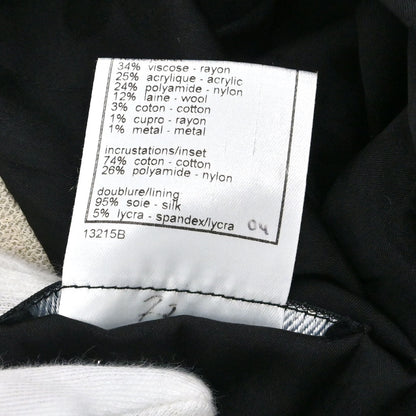 Chanel 2002 Double Breasted Tweed Jacket Black #44