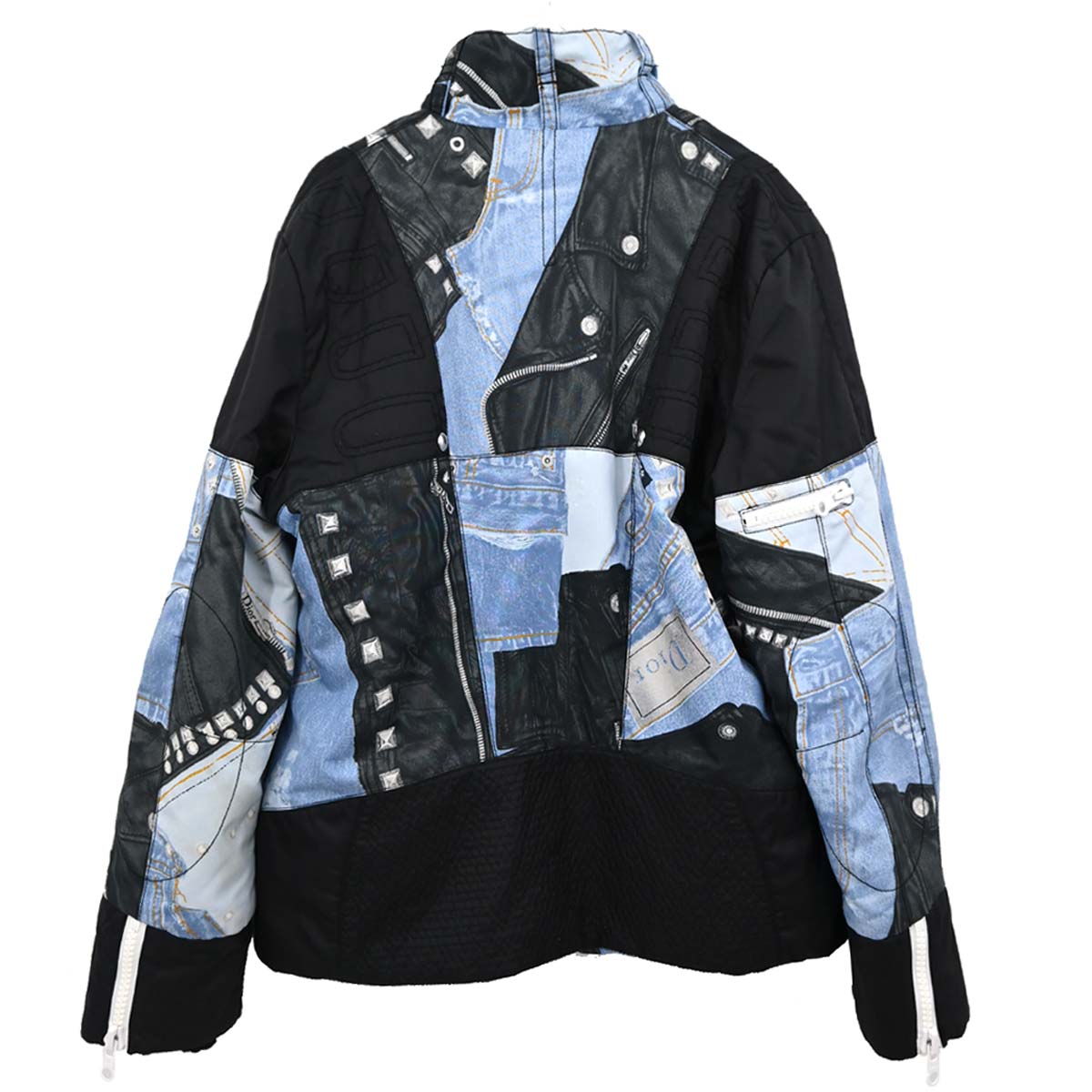 Christian Dior 2004 Zip Up All-over Print Jacket Light Blue #44