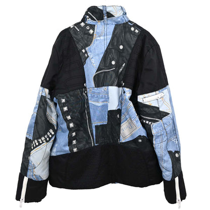 Christian Dior 2004 Zip Up All-over Print Jacket Light Blue #44