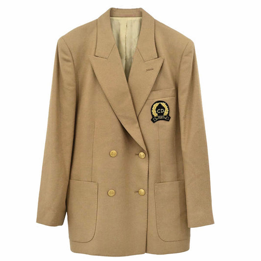 Christian Dior Sports Double Breasted Emblem Jacket Beige #L