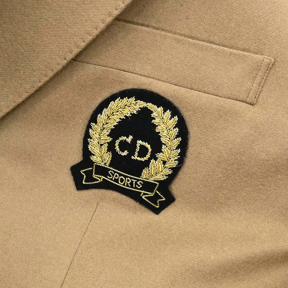 Christian Dior Sports Double Breasted Emblem Jacket Beige #L