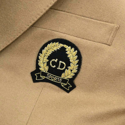 Christian Dior Sports Double Breasted Emblem Jacket Beige #L