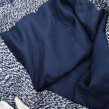 Chanel 1997 Setup Suit Jacket Skirt Tweed Navy #42