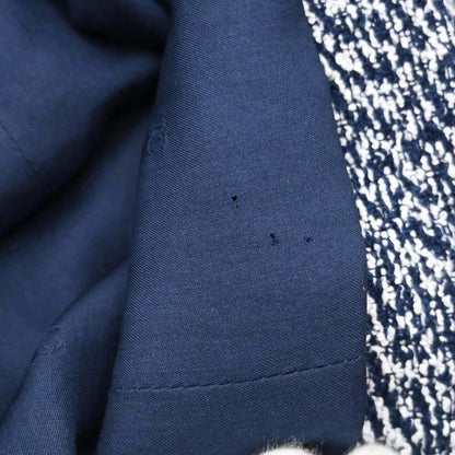 Chanel 1997 Setup Suit Jacket Skirt Tweed Navy #42