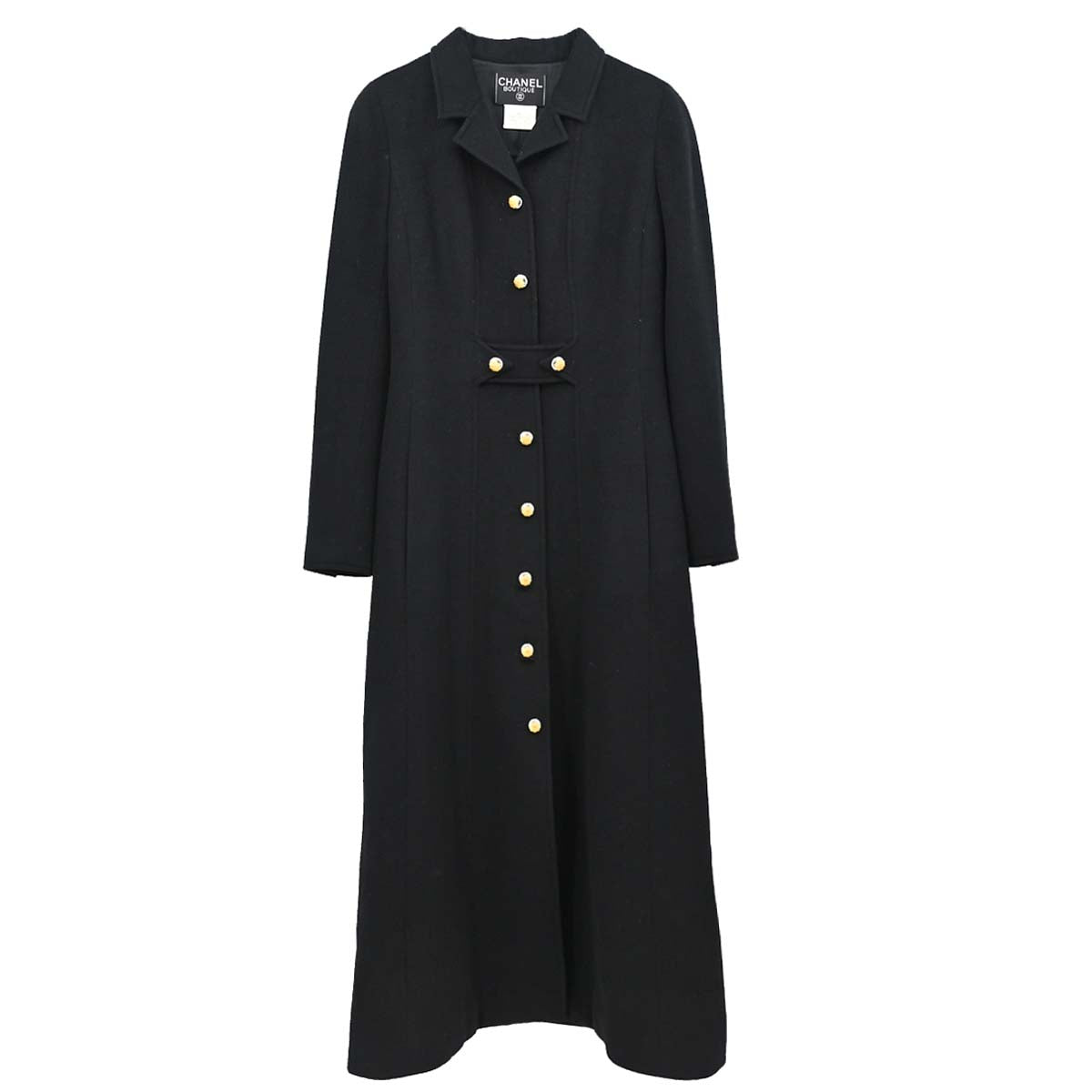 Chanel 1996 Long Coat Black #38