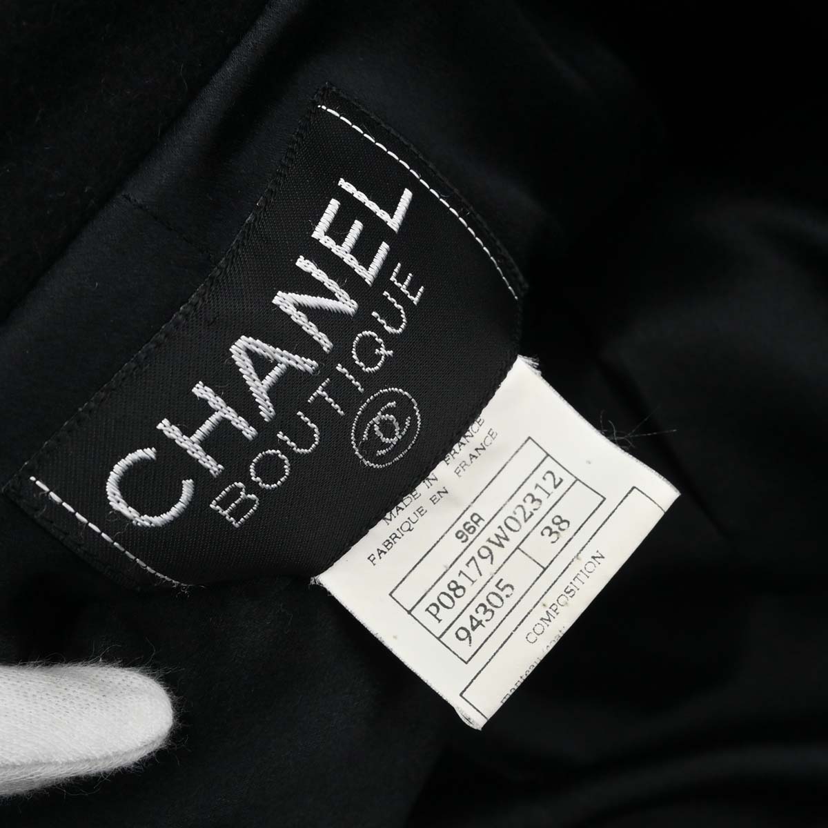 Chanel 1996 Long Coat Black #38