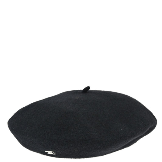 Chanel Beret Hat Black