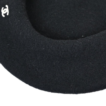 Chanel Beret Hat Black