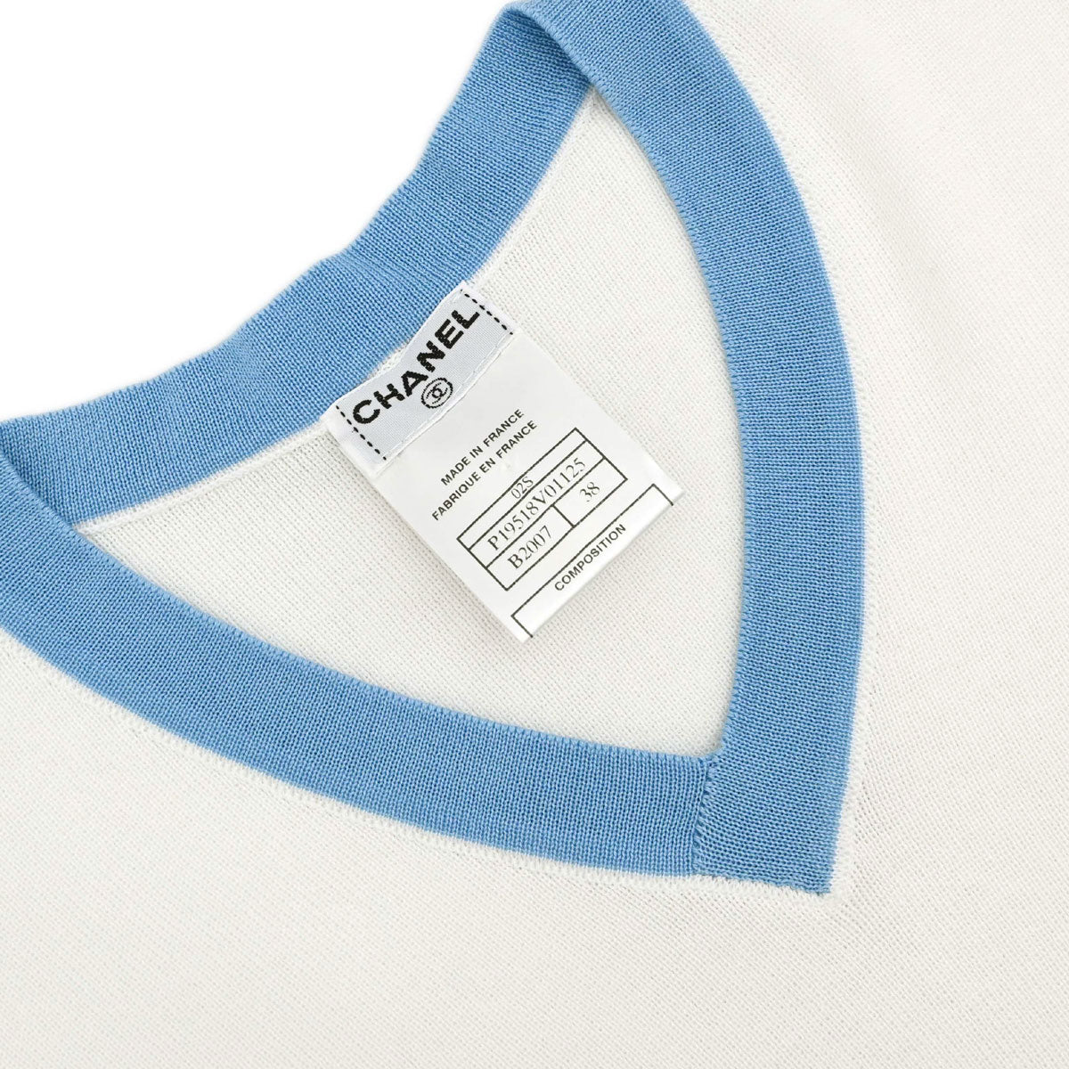 Chanel 2002 Long Sleeve T-shirt Top White #38