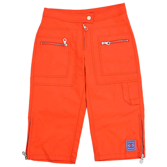 Chanel 2002 Sport Line Half Short Pants Orange #38