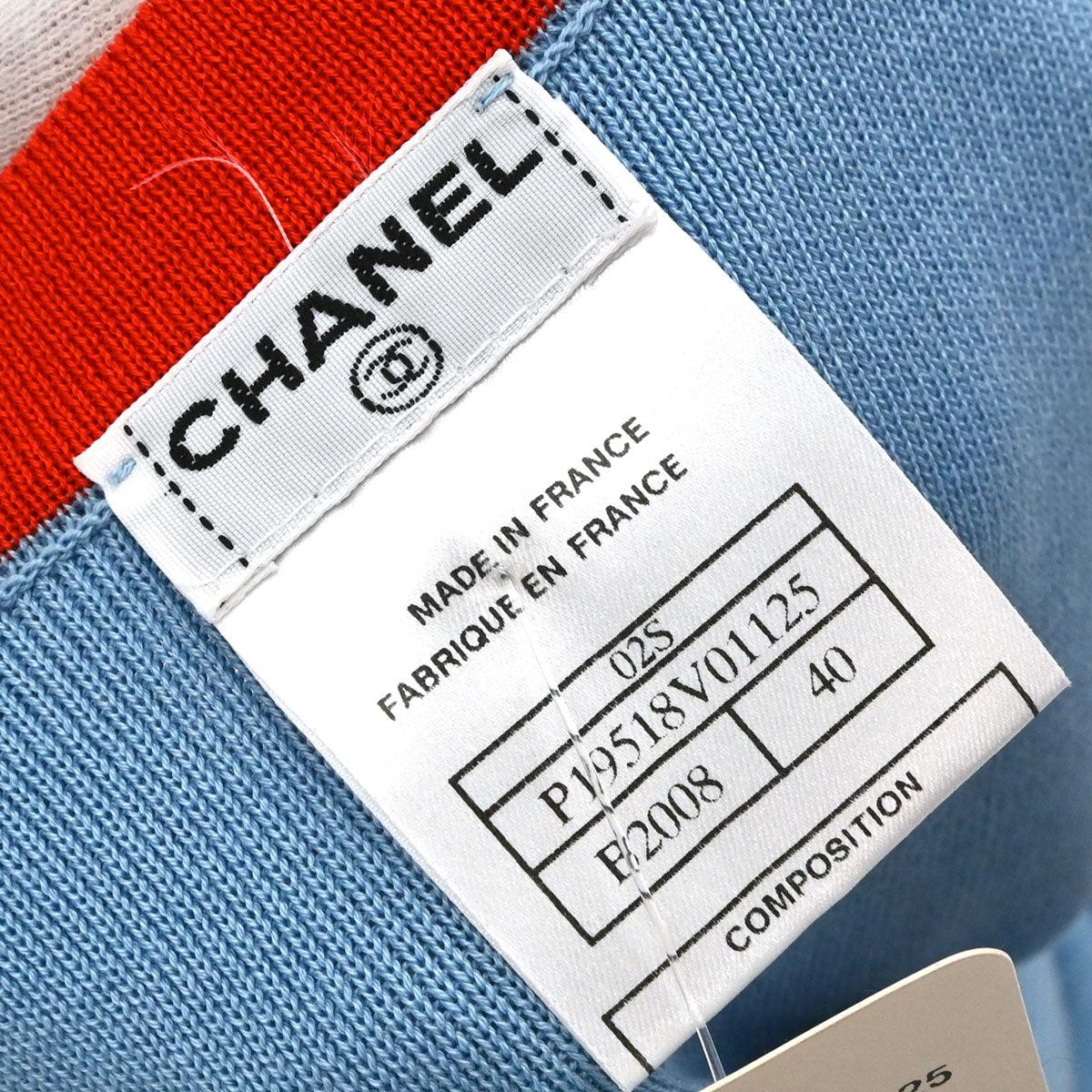 Chanel 2002 Long Sleeve T-shirt Top Light Blue #40