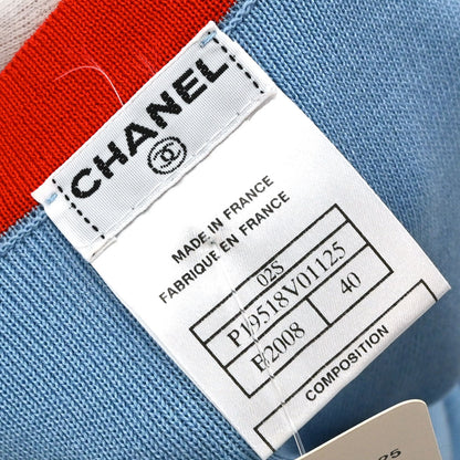 Chanel 2002 Long Sleeve T-shirt Top Light Blue #40