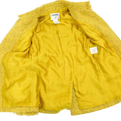 Chanel 2001 Coat Tweed Yellow #36