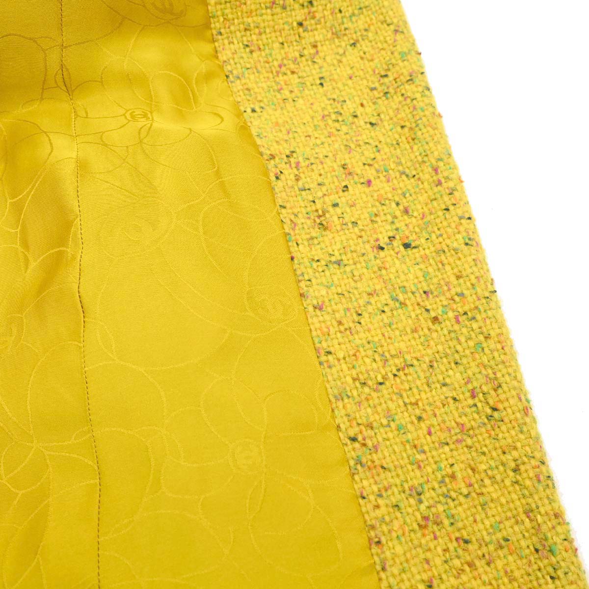 Chanel 2001 Coat Tweed Yellow #36