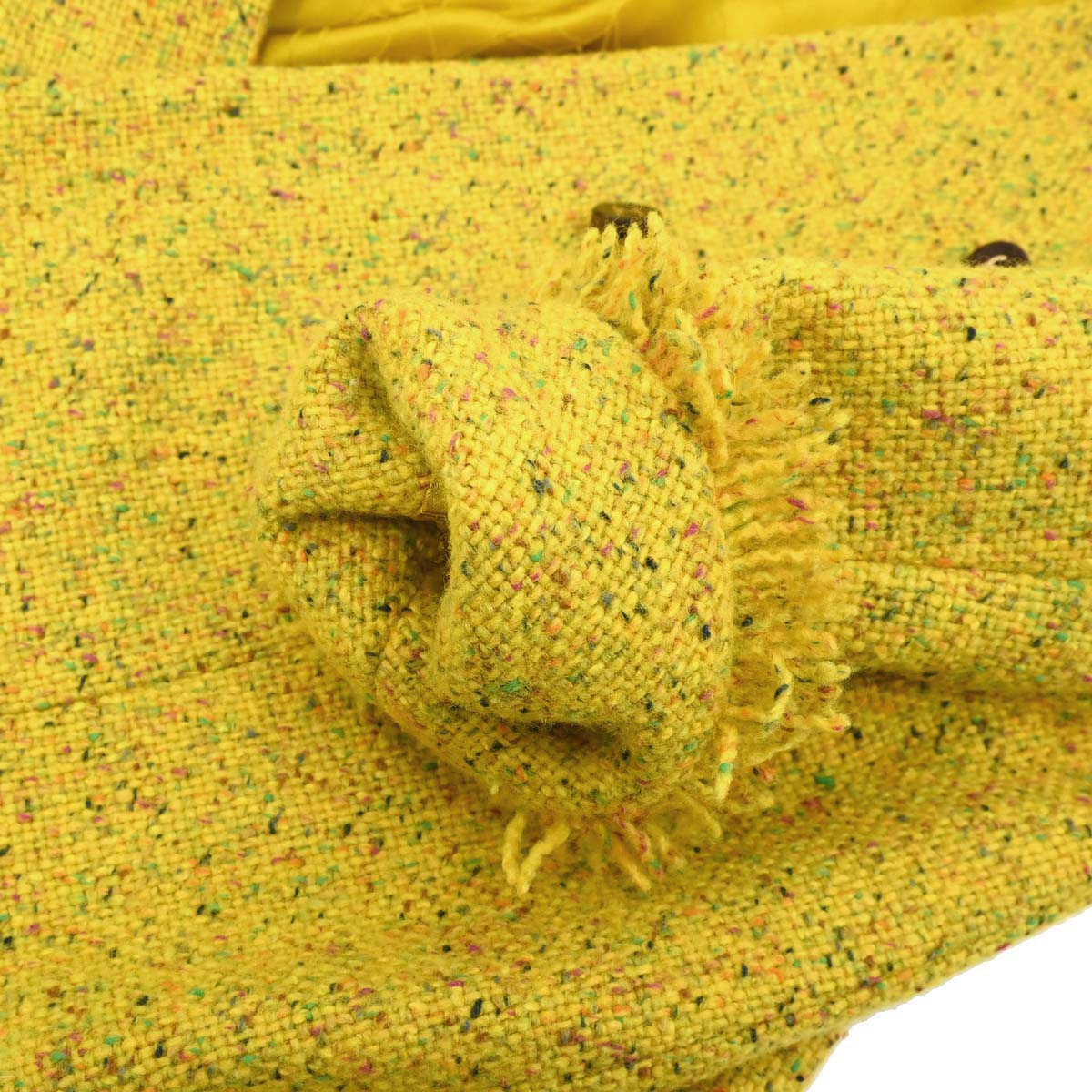 Chanel 2001 Coat Tweed Yellow #36