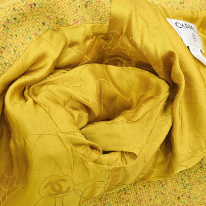 Chanel 2001 Coat Tweed Yellow #36
