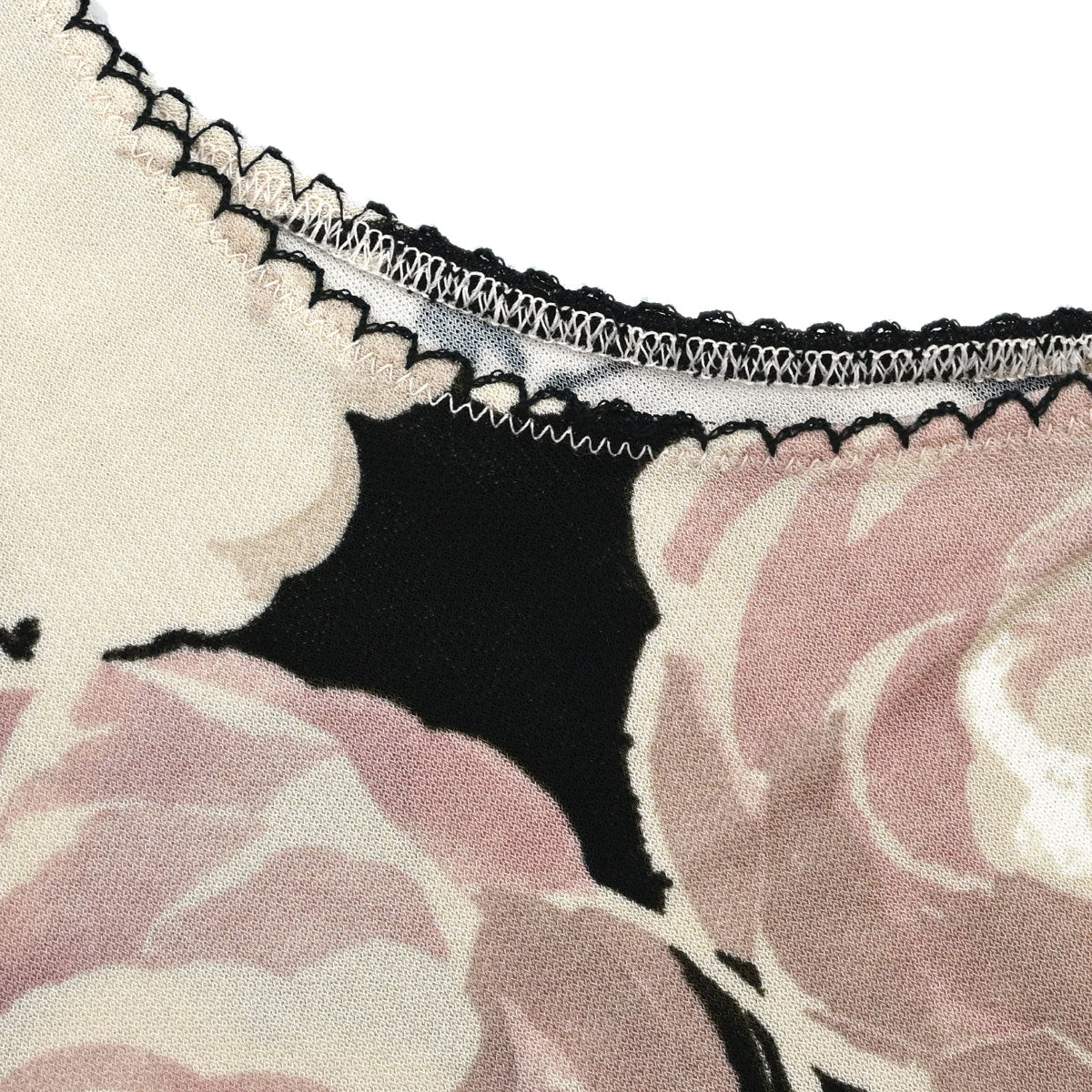Chanel 2004 Camellia All-over Print Tank Top Beige Black #34