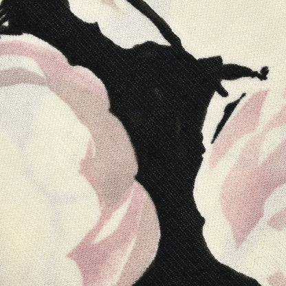Chanel 2004 Camellia All-over Print Tank Top Beige Black #34