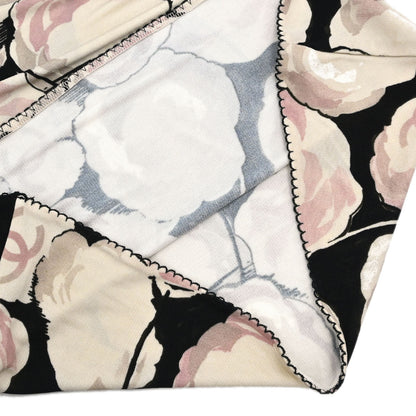 Chanel 2004 Camellia All-over Print Tank Top Beige Black #34