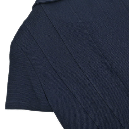 Chanel Button Up Short Sleeve Top Navy