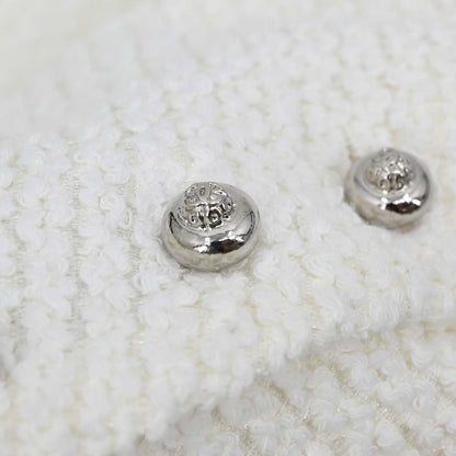 Chanel 2011 Setup Suit Jacket Skirt White Tweed #42