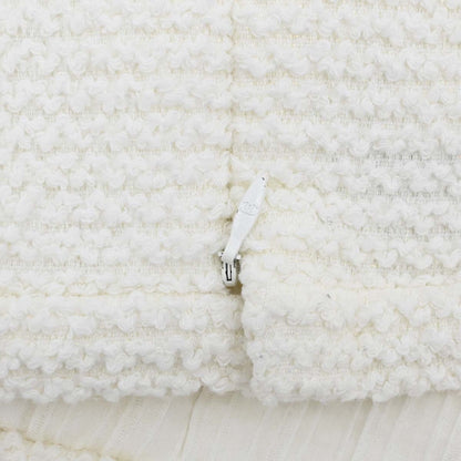Chanel 2011 Setup Suit Jacket Skirt White Tweed #42