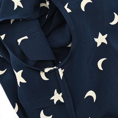 Chanel 2008 Sleeveless Top All-over Print Star Moon CC Navy #42
