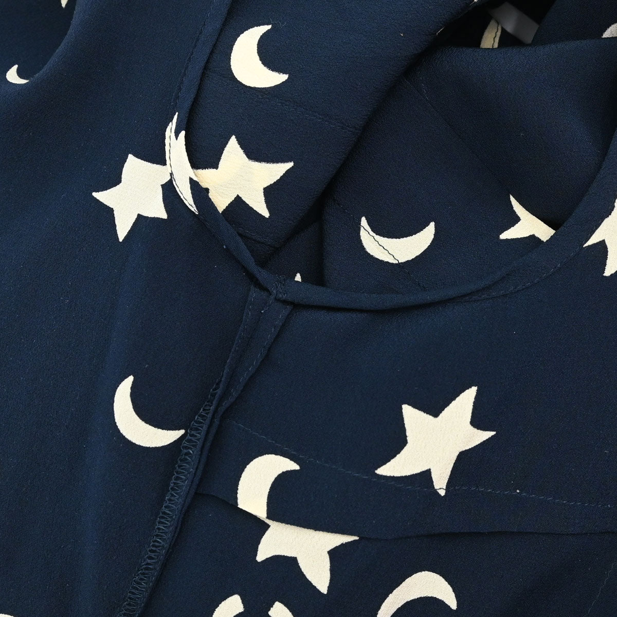 Chanel 2008 Sleeveless Top All-over Print Star Moon CC Navy #42