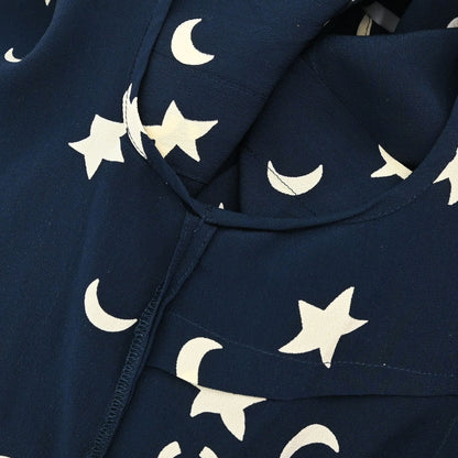 Chanel 2008 Sleeveless Top All-over Print Star Moon CC Navy #42