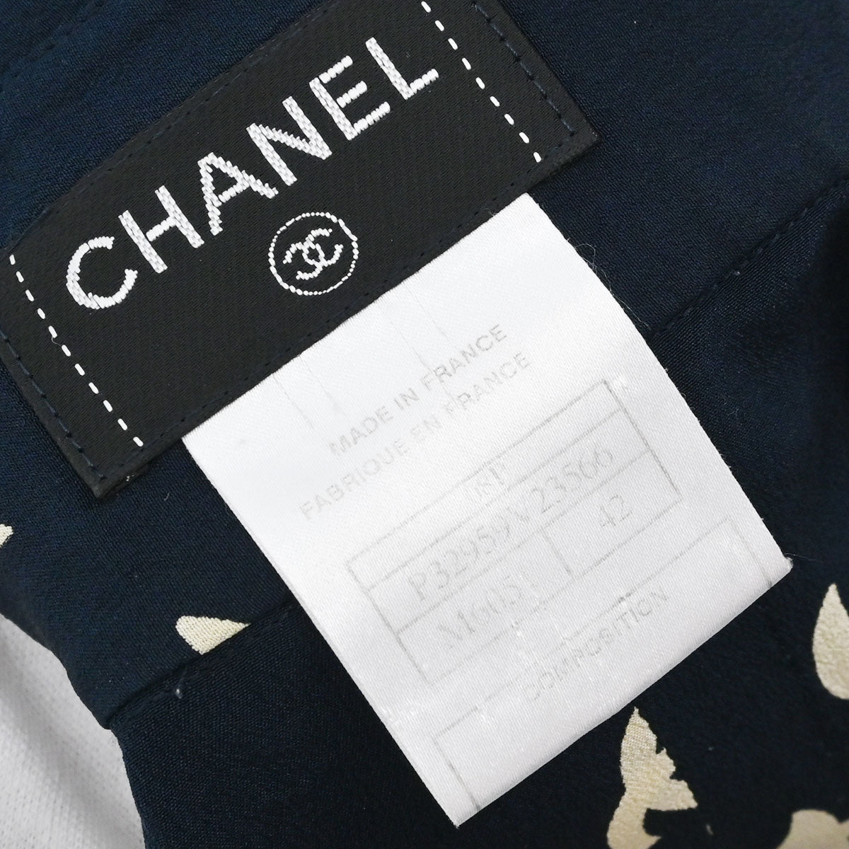 Chanel 2008 Sleeveless Top All-over Print Star Moon CC Navy #42
