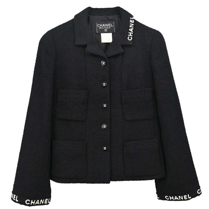 Chanel 1995 Tweed Jacket Black #38