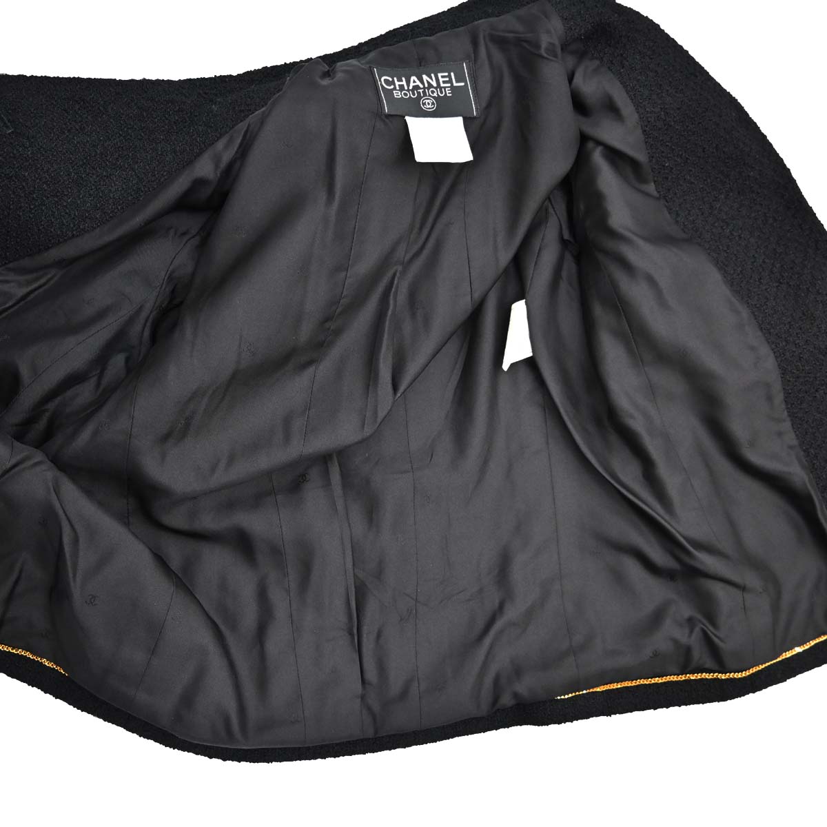Chanel 1995 Tweed Jacket Black #38