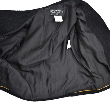 Chanel 1995 Tweed Jacket Black #38