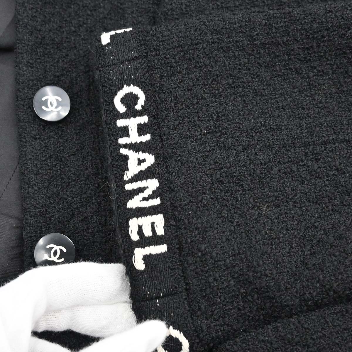 Chanel 1995 Tweed Jacket Black #38