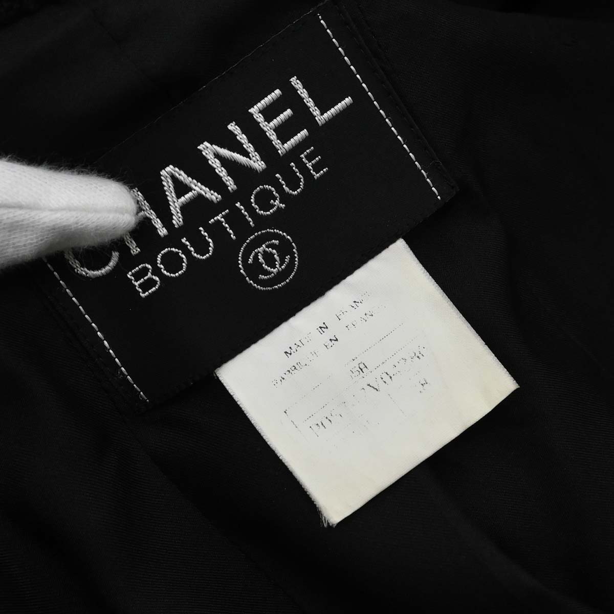 Chanel 1995 Tweed Jacket Black #38