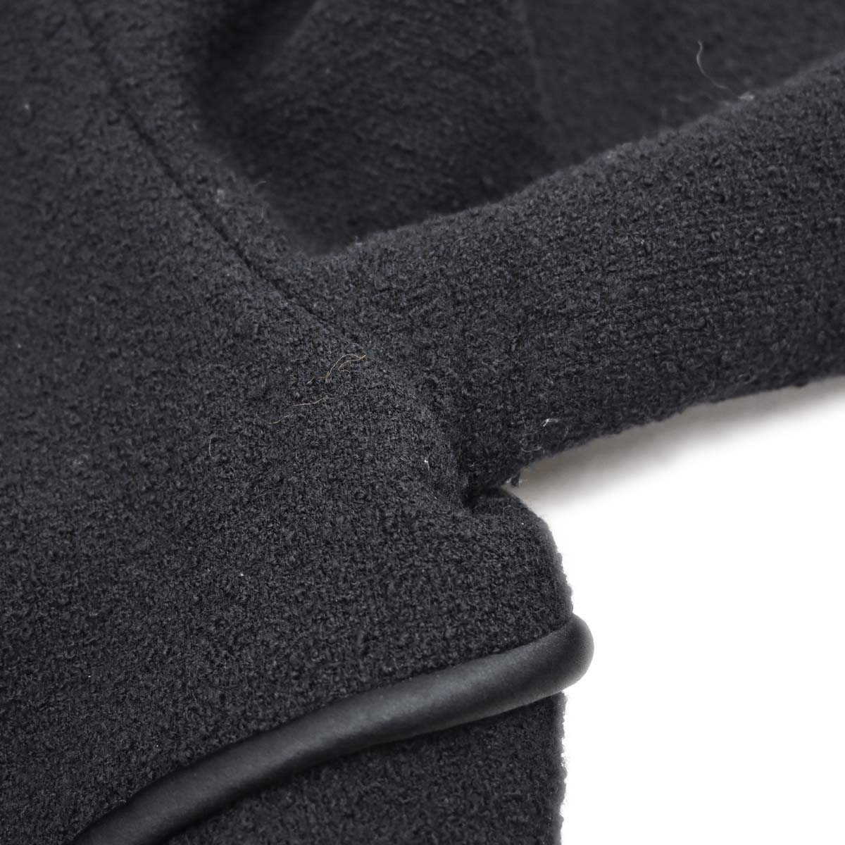 Chanel 2015-2016 Collarless Tweed Jacket Black #44