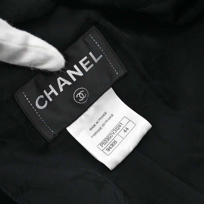 Chanel 2015-2016 Collarless Tweed Jacket Black #44