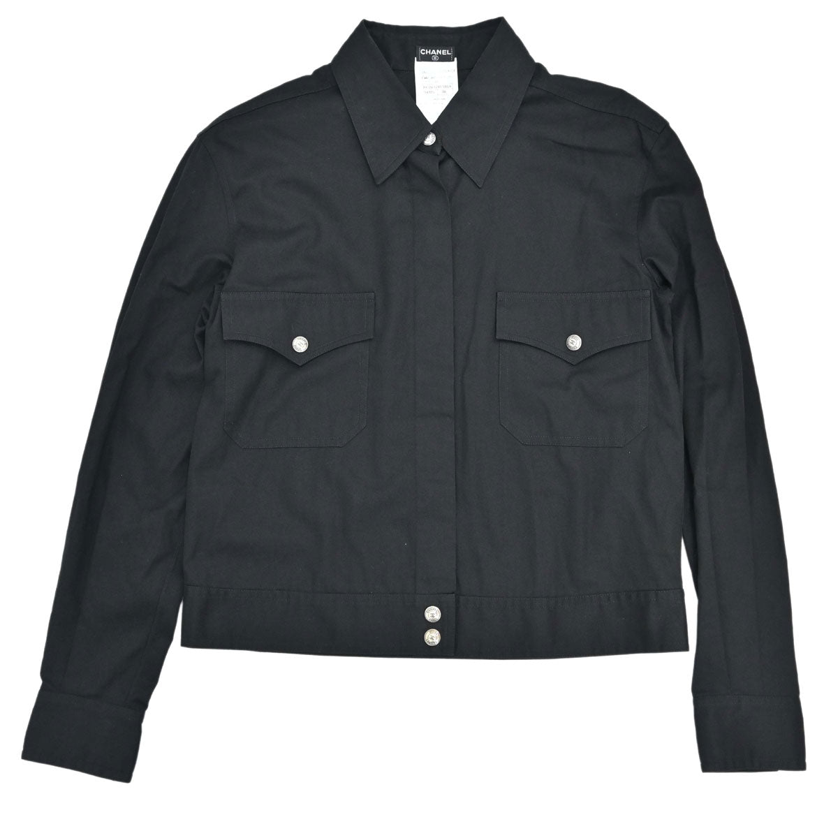 Chanel 1997 Cotton Jacket Black #38