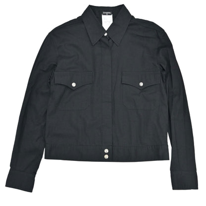Chanel 1997 Cotton Jacket Black #38