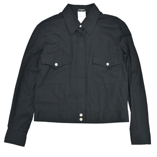 Chanel 1997 Cotton Jacket Black #38