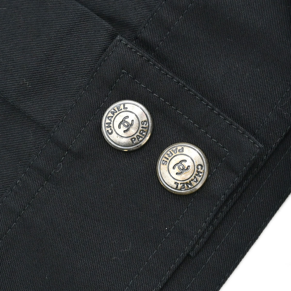 Chanel 1997 Cotton Jacket Black #38