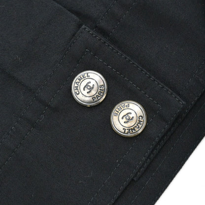 Chanel 1997 Cotton Jacket Black #38